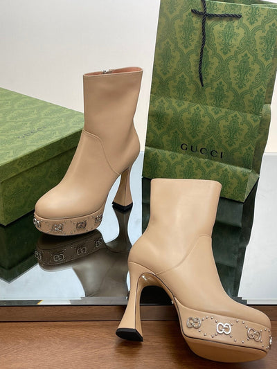 Gucci  Platform Boots With GG Studs