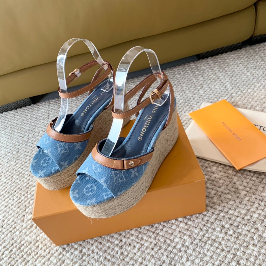 Louis Vuitton Helio's  Wedge Sandals