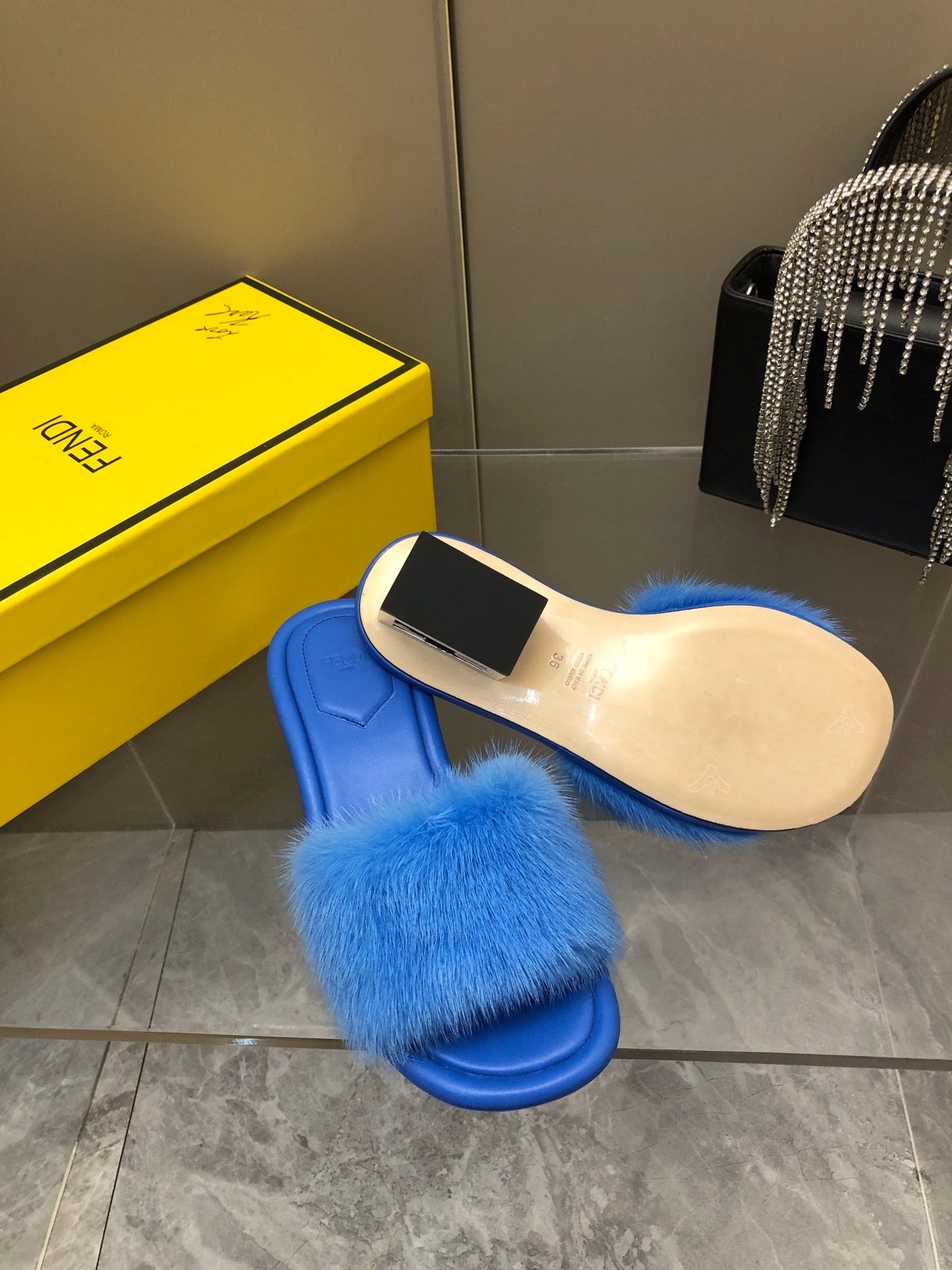 Fendi Baguette Slides