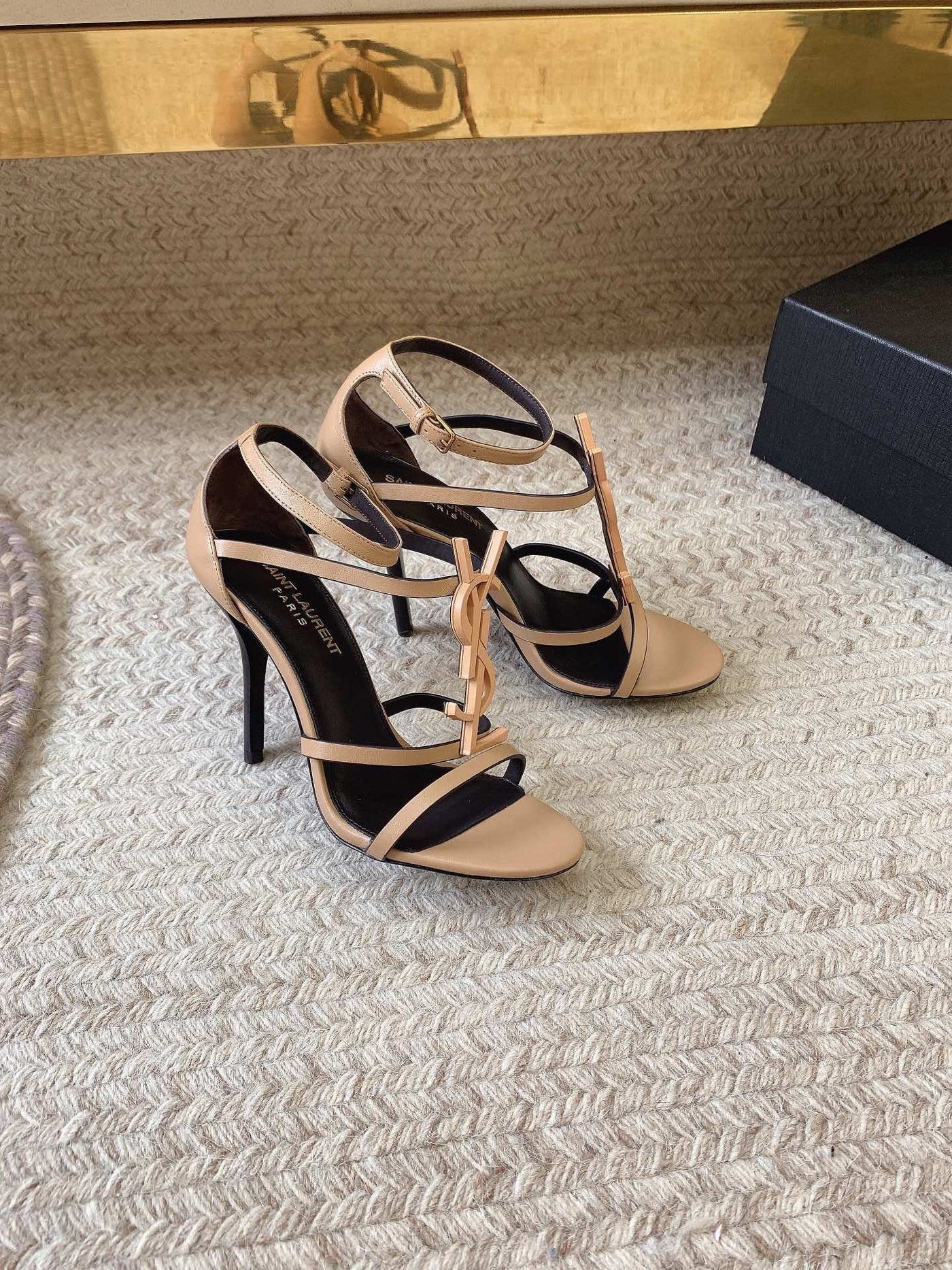 YSL High Heel Cassandra Sandals