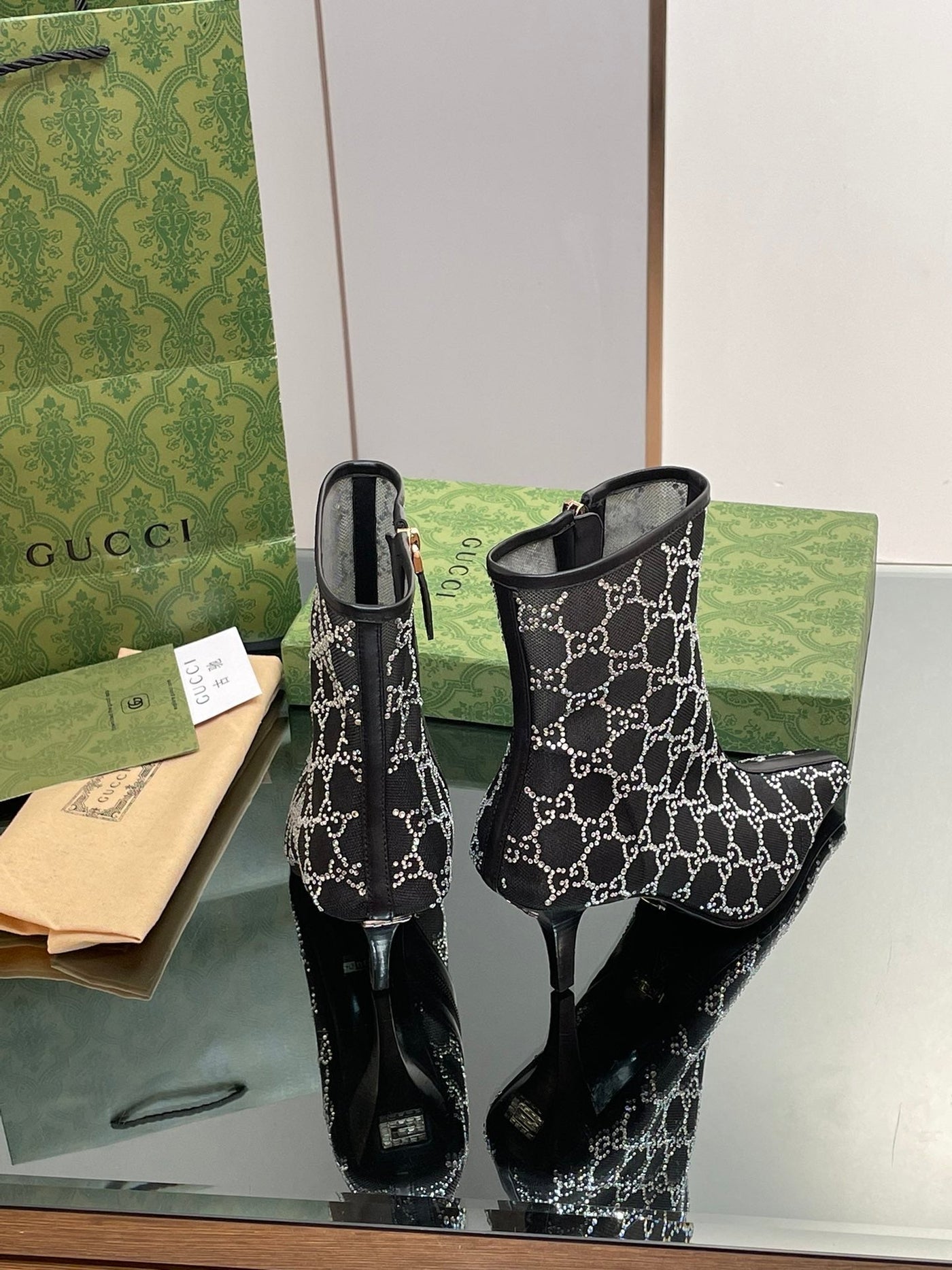 Gucci  GG Mid Heel Boots