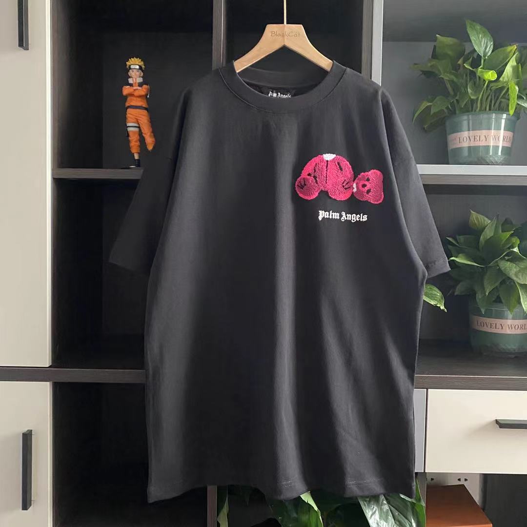 Palm Angels Pink Kill Bear Shirt