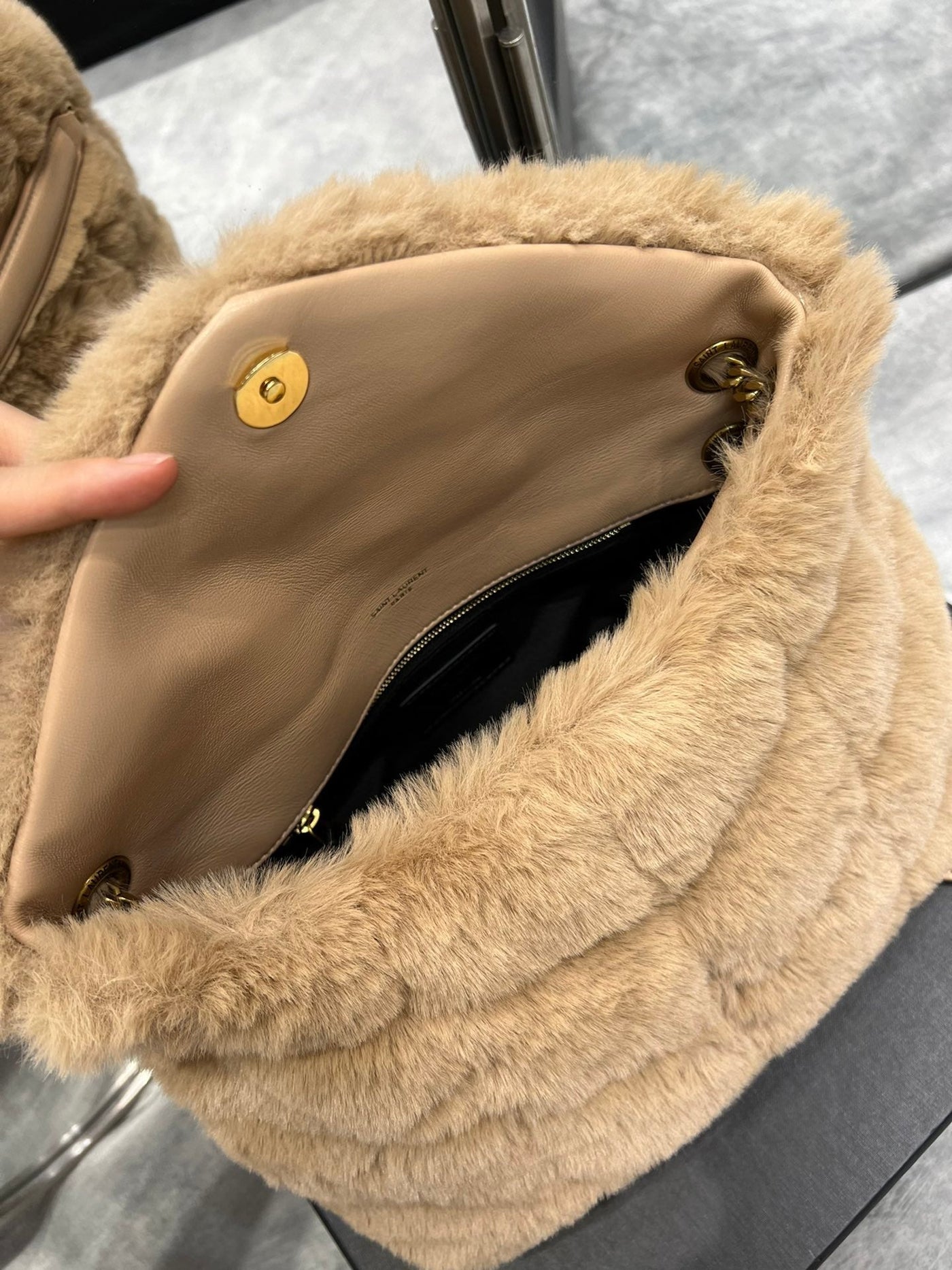 YSL Lou Lou Shearling Bag