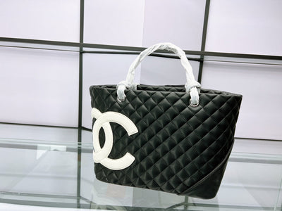 Chanel Lambskin Quilted Tote Bag