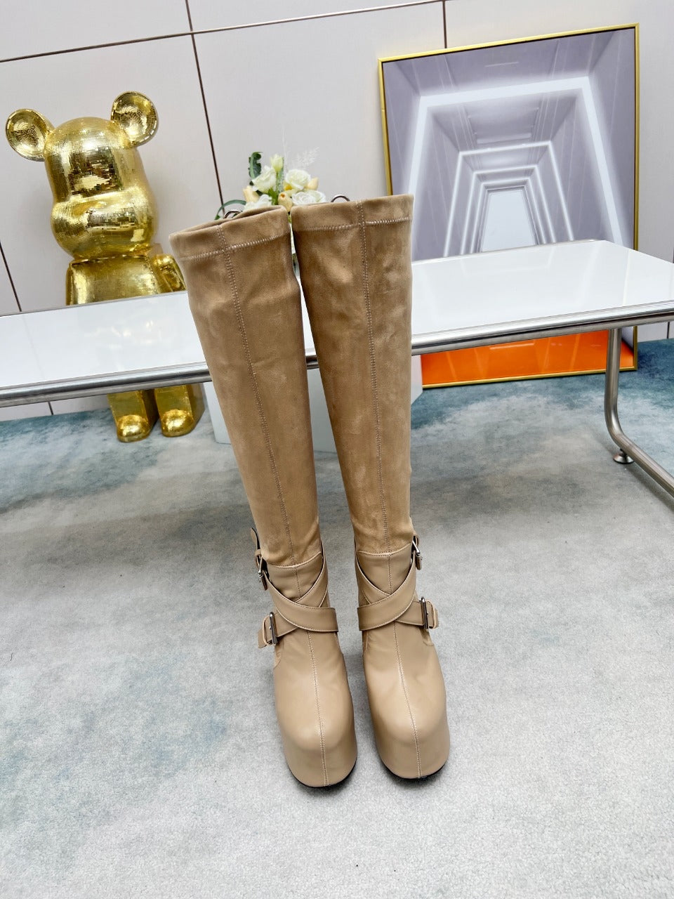 YSL Knee High Boots