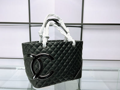 Chanel Lambskin Quilted Tote Bag