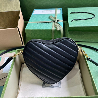 Gucci Interlocking G Mini Heart Shoulder Bag