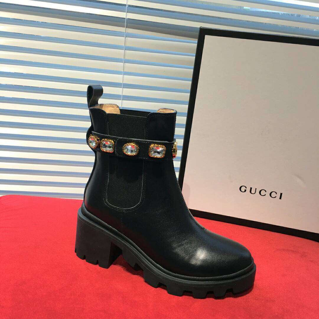 Gucci Diamond Snake Boots