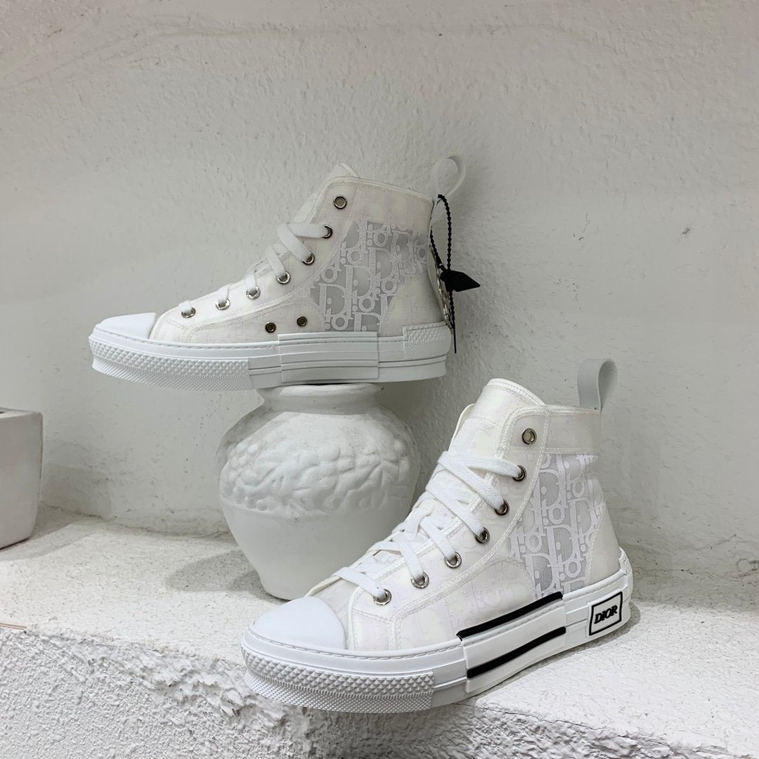 White B23 Dior High Top Shoes