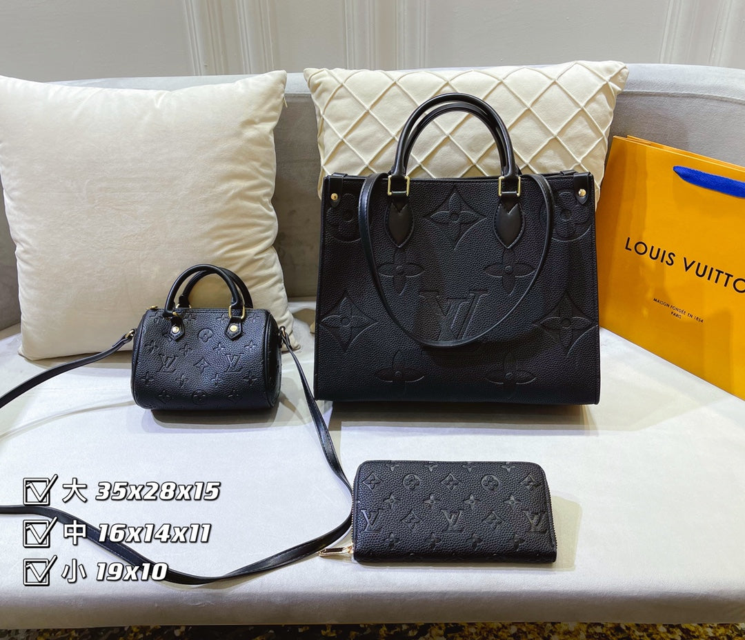 Black Louis Vuitton Budget 3 Piece Set