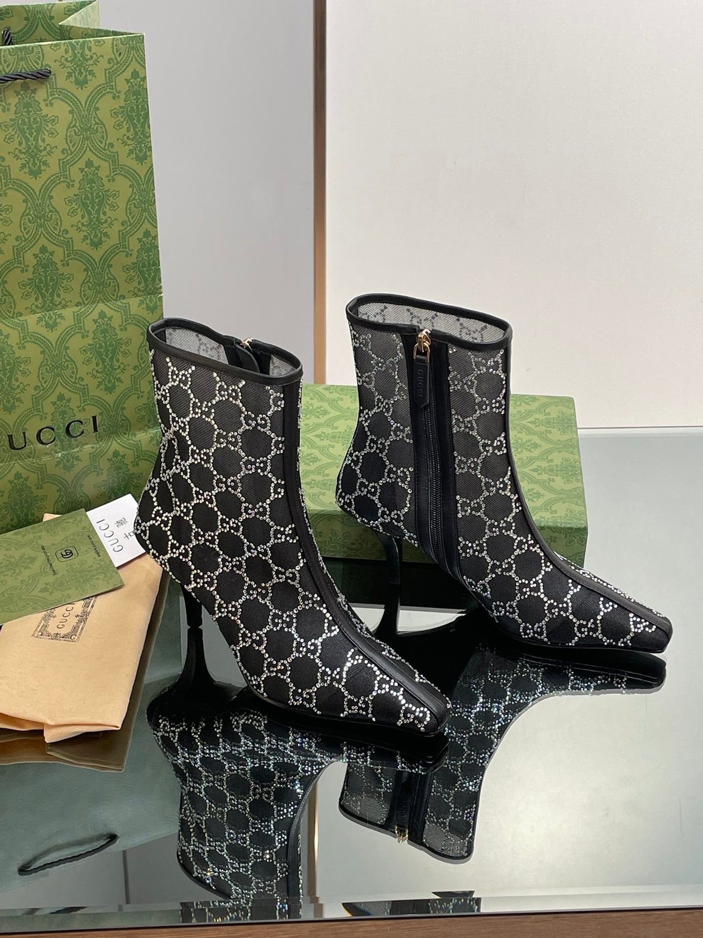 Gucci  GG Mid Heel Boots