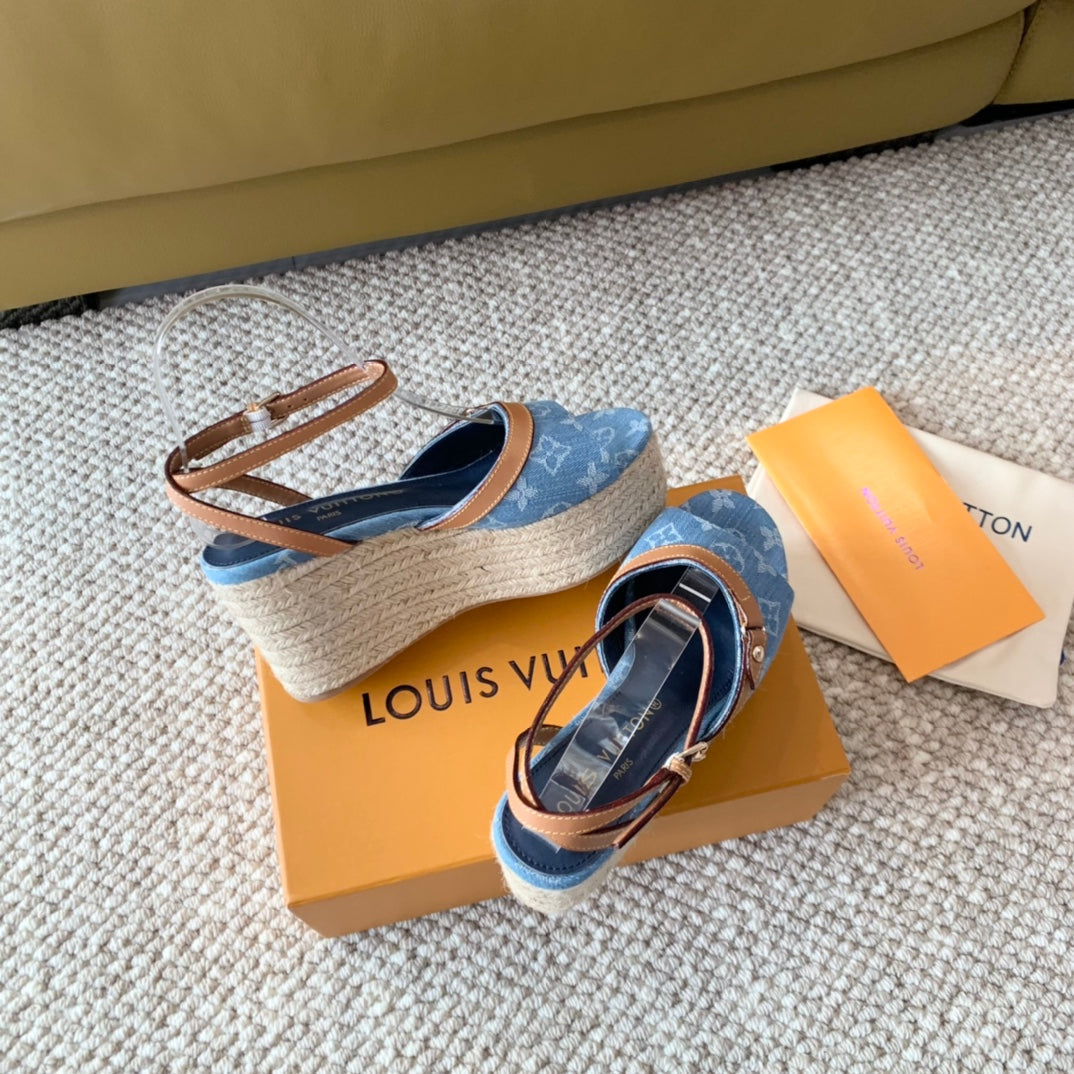 Louis Vuitton Helio's  Wedge Sandals