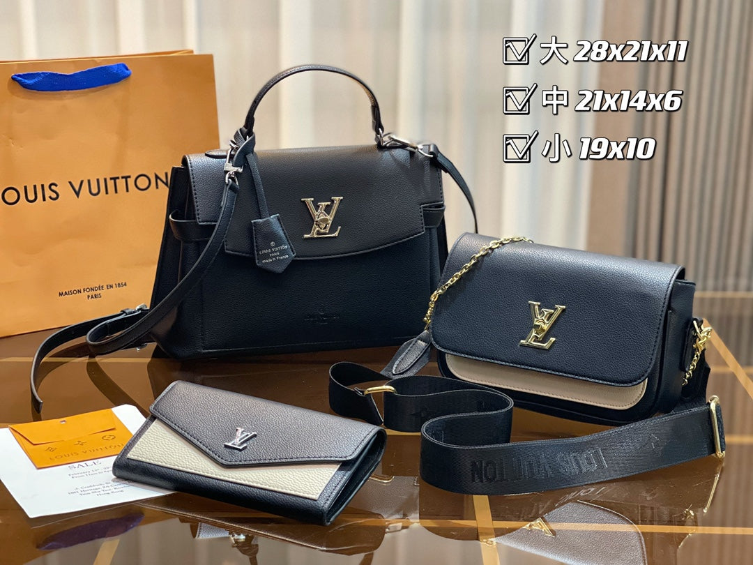 Black Louis Vuitton 3 Piece Budget Set