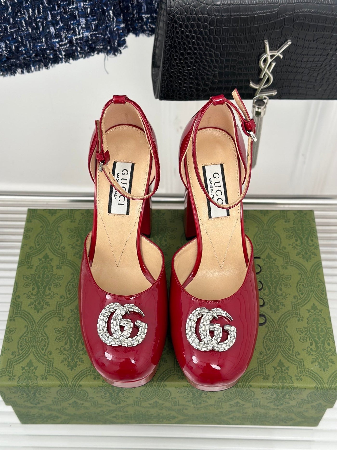 Gucci Platform Sandals With Double G