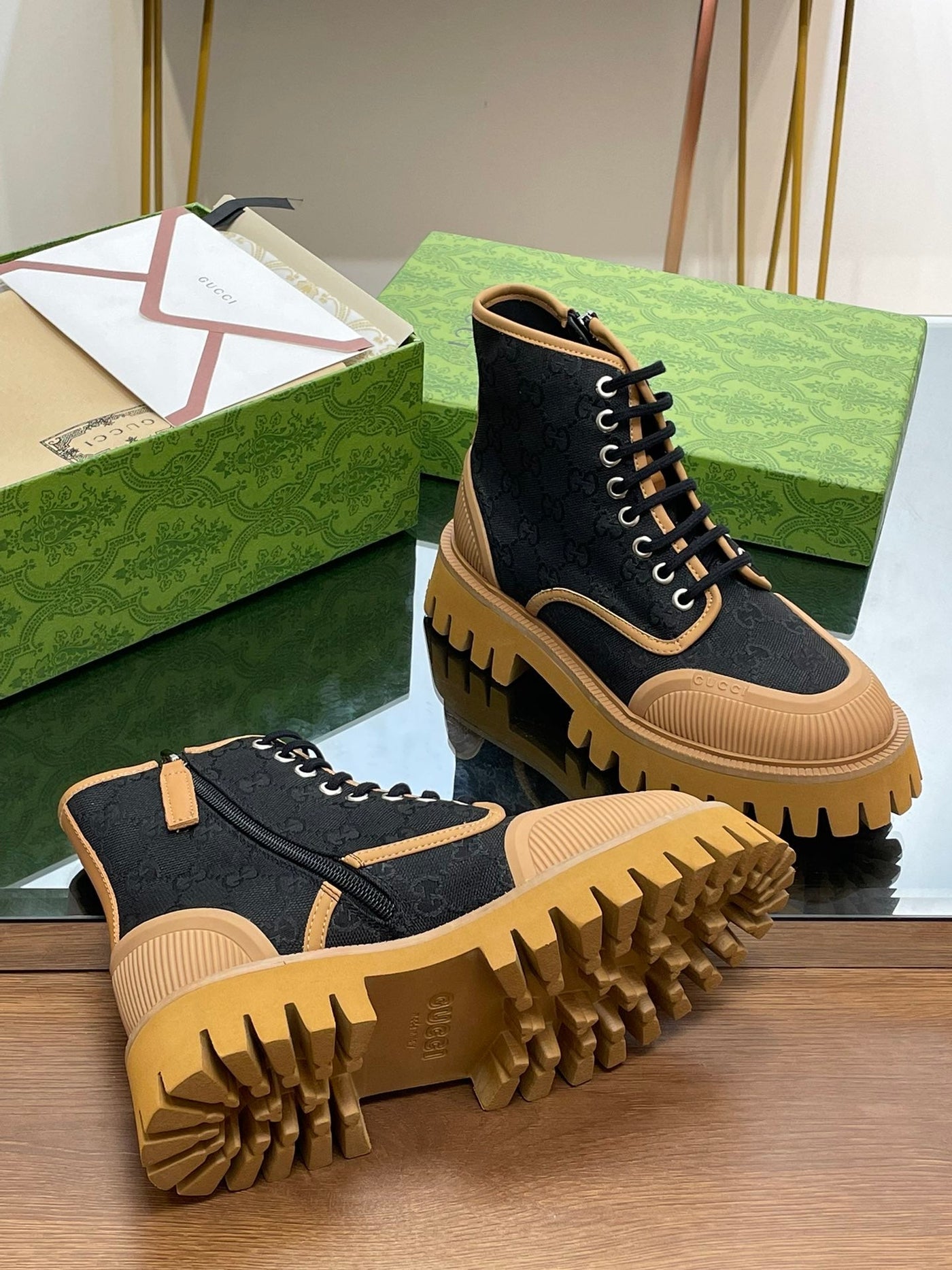 Gucci  GG Canvas Boots