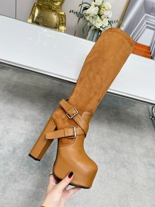 YSL Knee High Boots