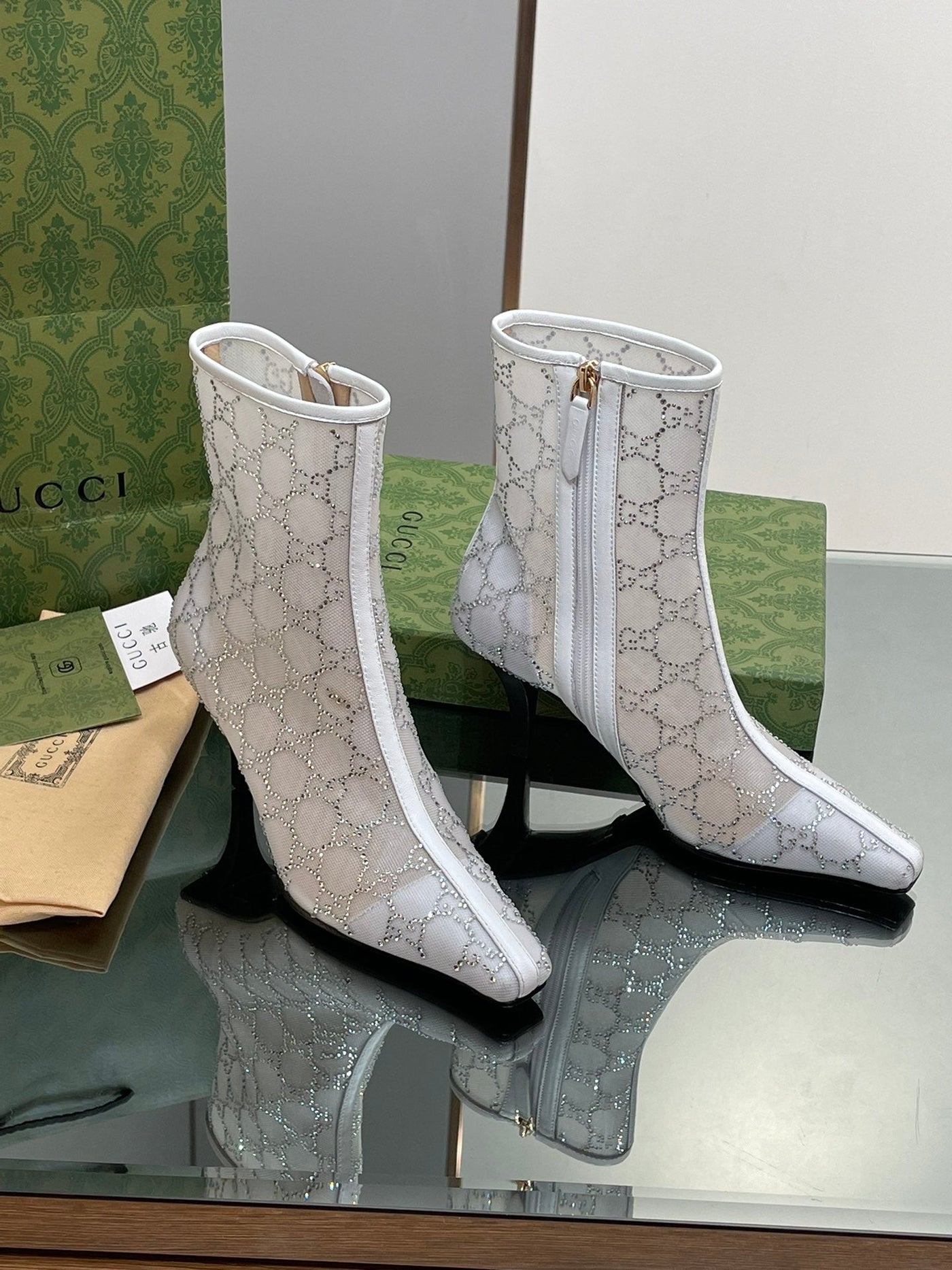 Gucci  GG Mid Heel Boots