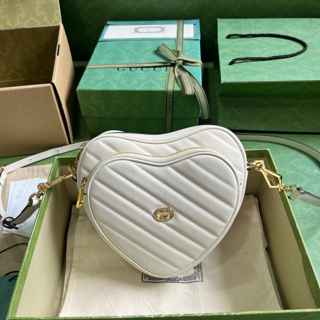 Gucci Interlocking G Mini Heart Shoulder Bag