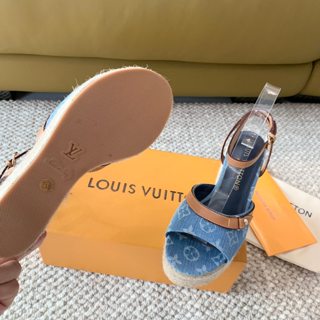 Louis Vuitton Helio's  Wedge Sandals