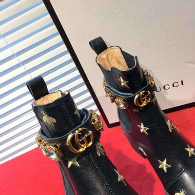 Gucci Diamond Snake Boots