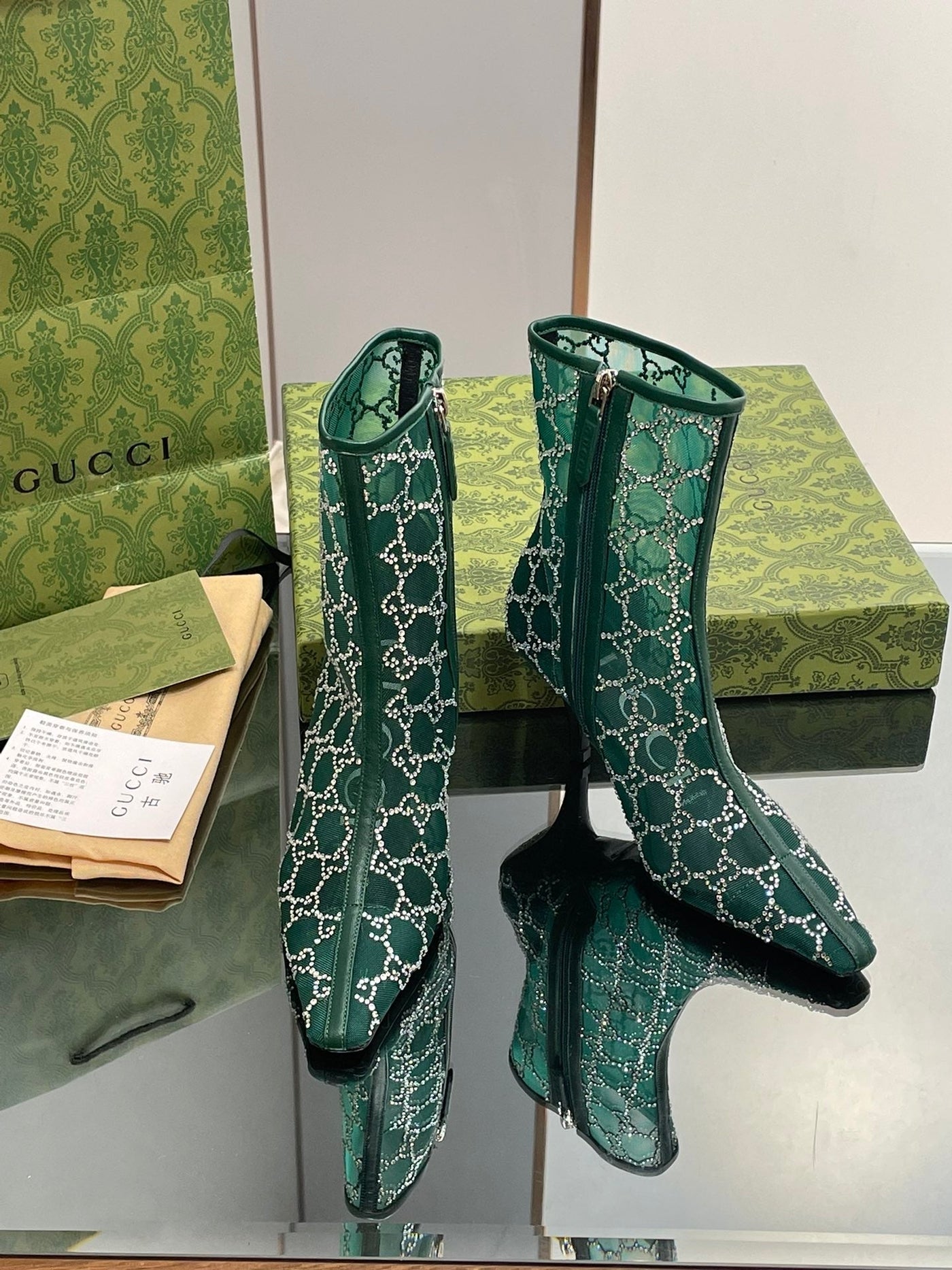 Gucci  GG Mid Heel Boots