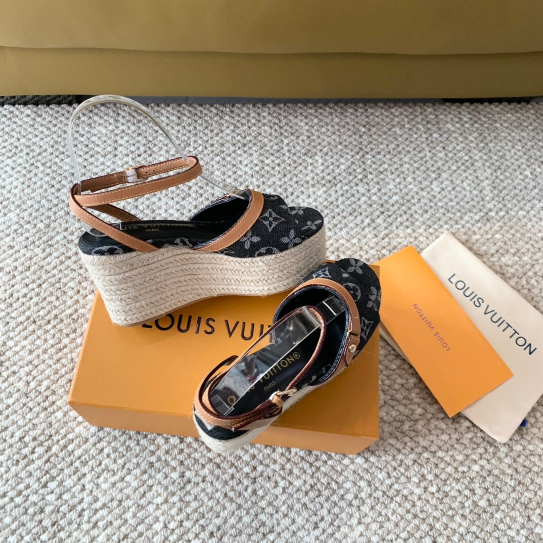 Louis Vuitton Helio's  Wedge Sandals