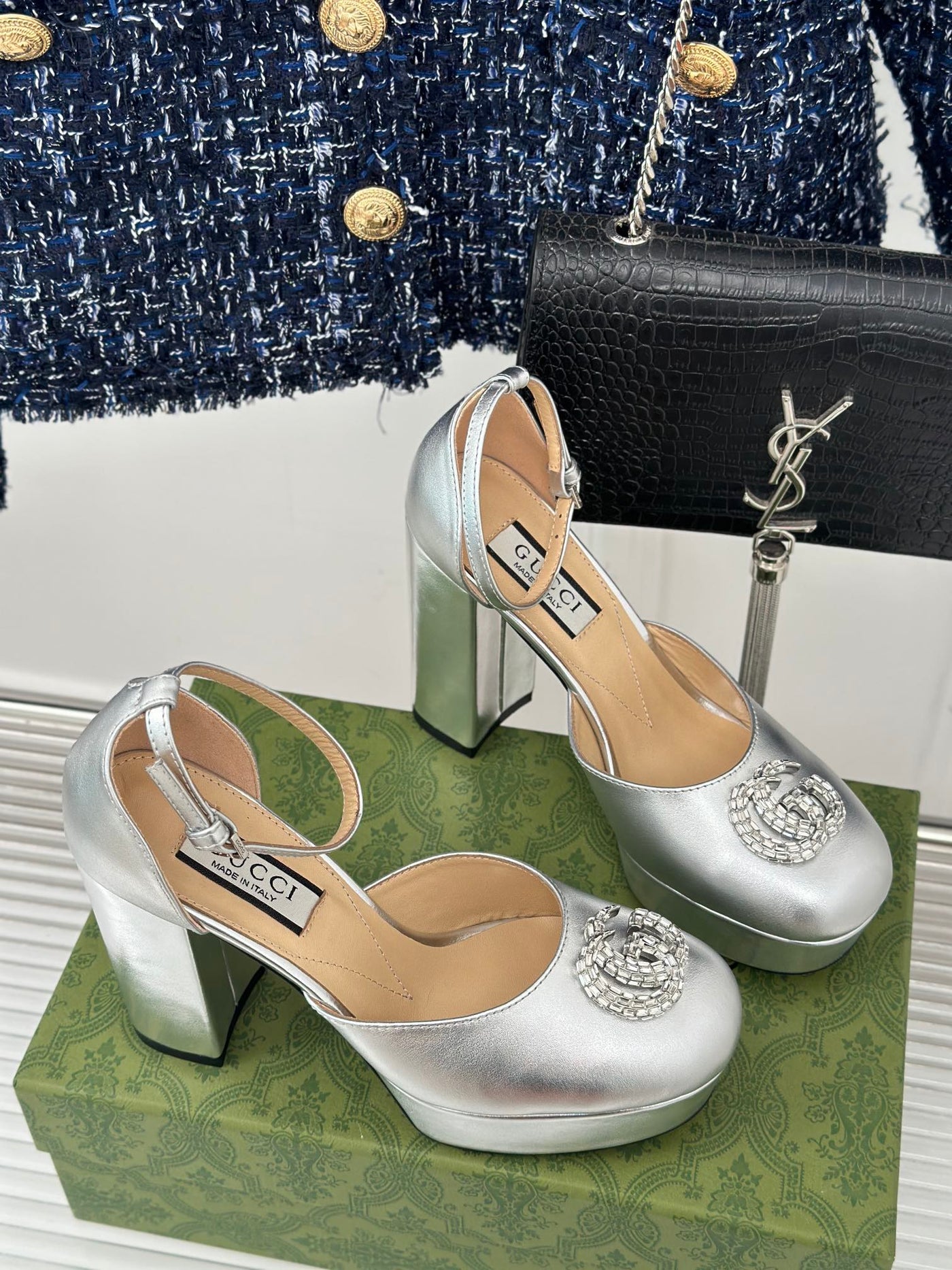 Gucci Platform Sandals With Double G