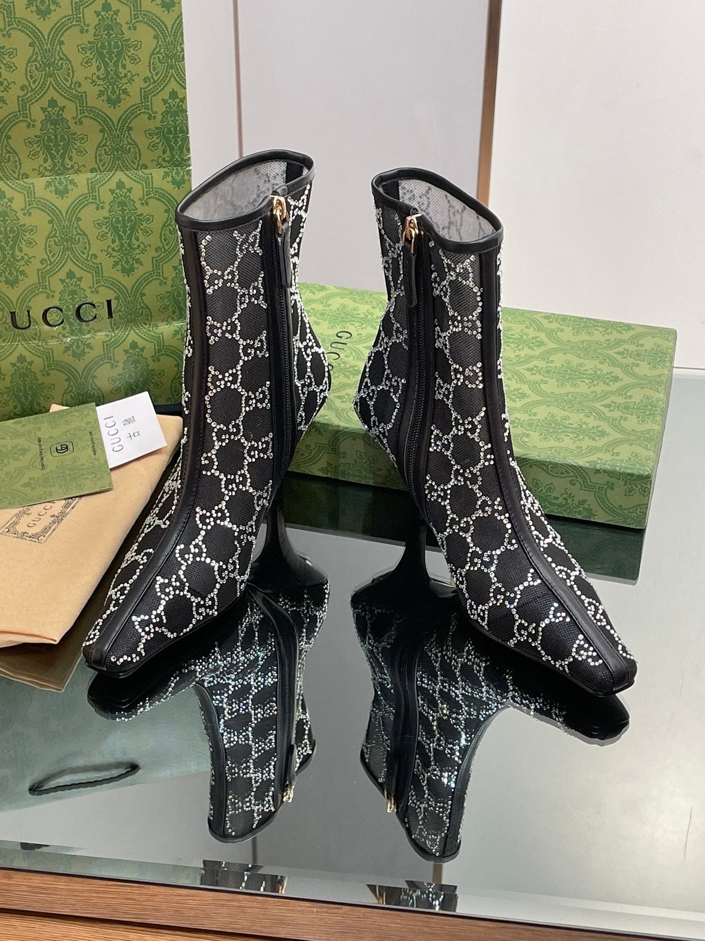 Gucci  GG Mid Heel Boots