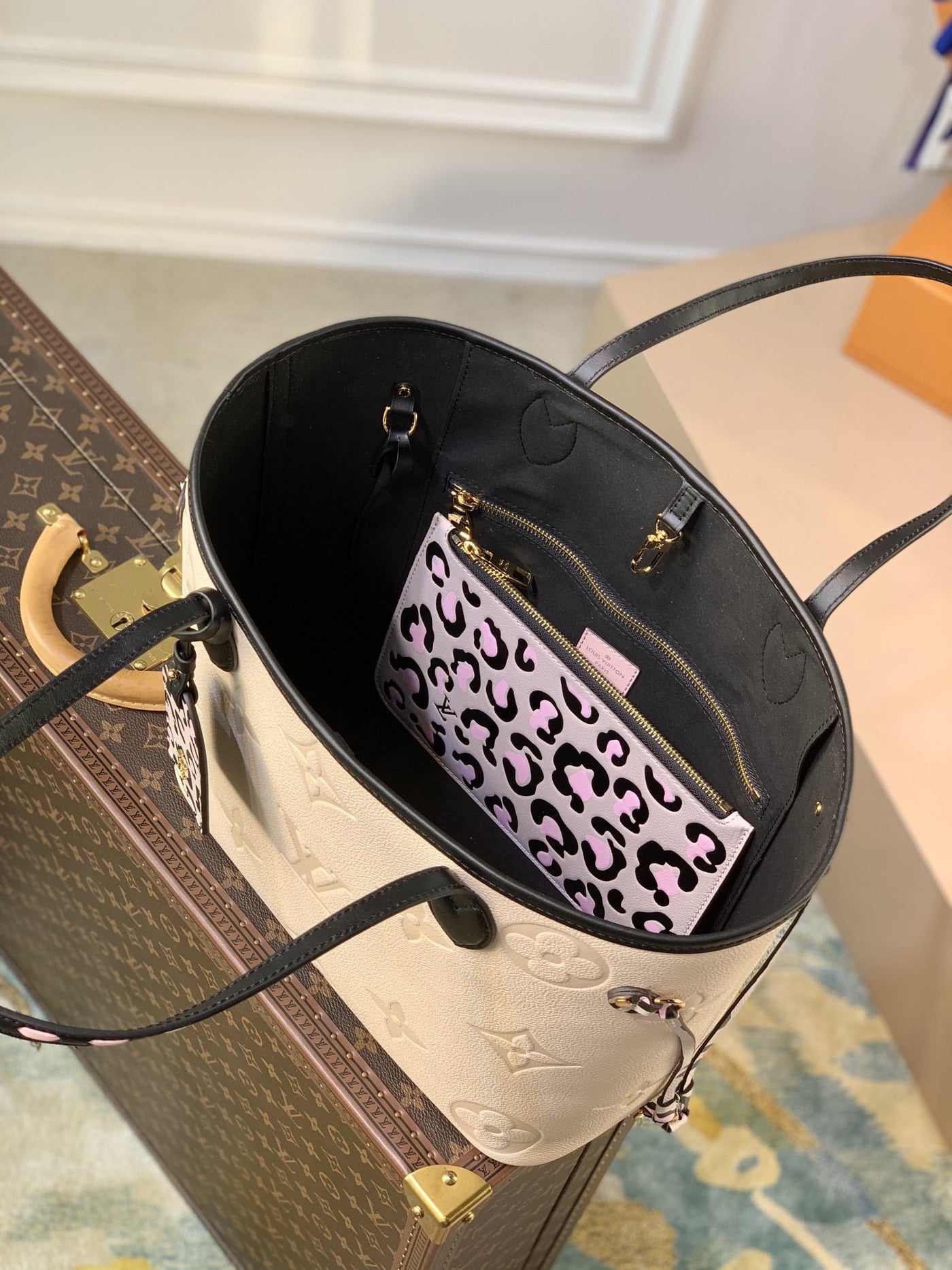 Louis Vuitton "Wild At Heart'' Neverfull MM Bag