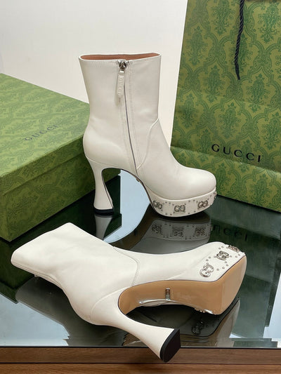 Gucci  Platform Boots With GG Studs