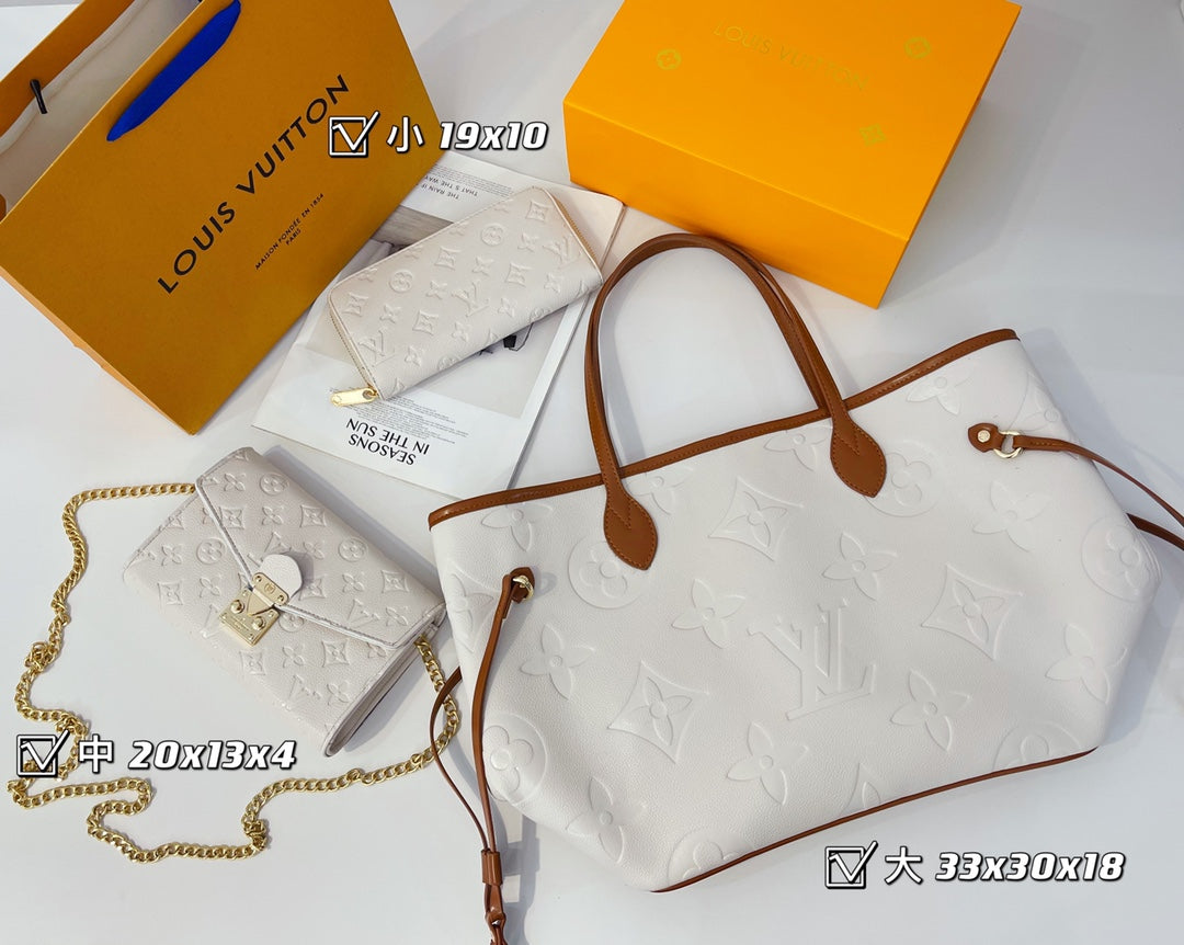 Cream Louis Vuitton Budget 3 Piece Set