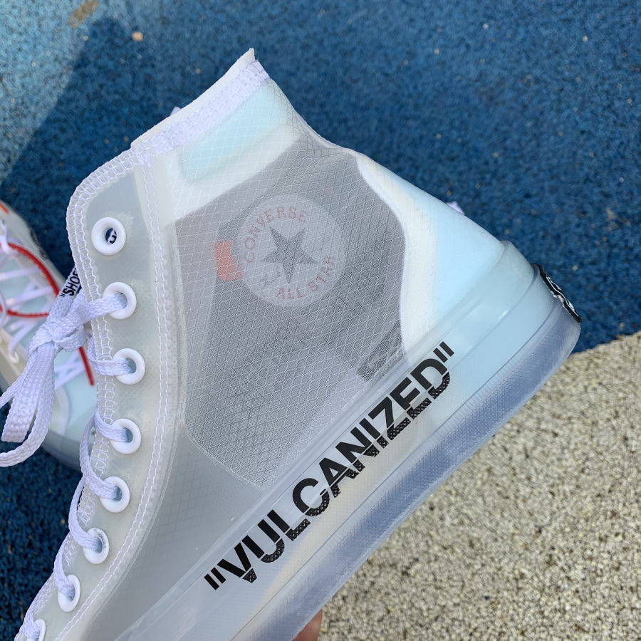 Off White Vulcanized Converse Shoes