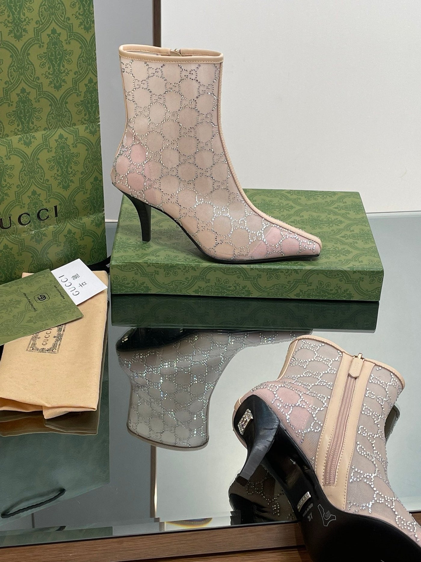 Gucci  GG Mid Heel Boots