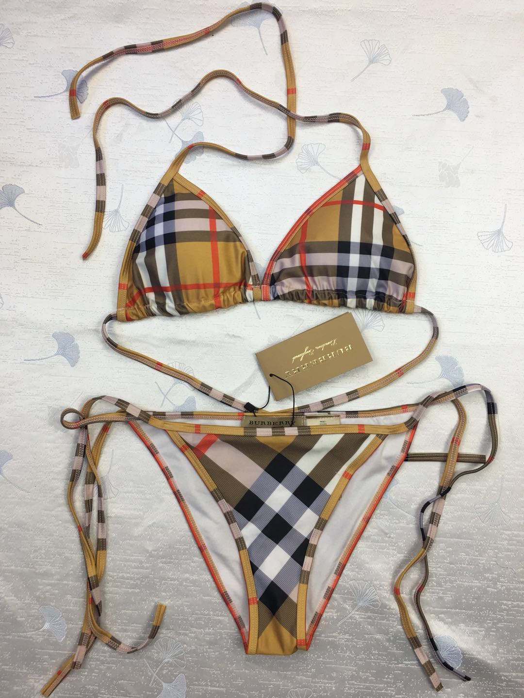 Plaid Striped Bikini