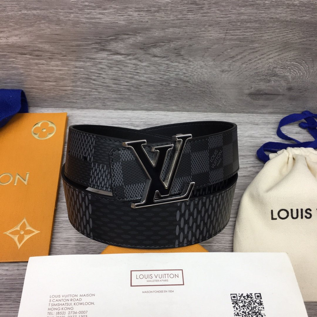 Men's Louis Vuitton Black Monogram Belt