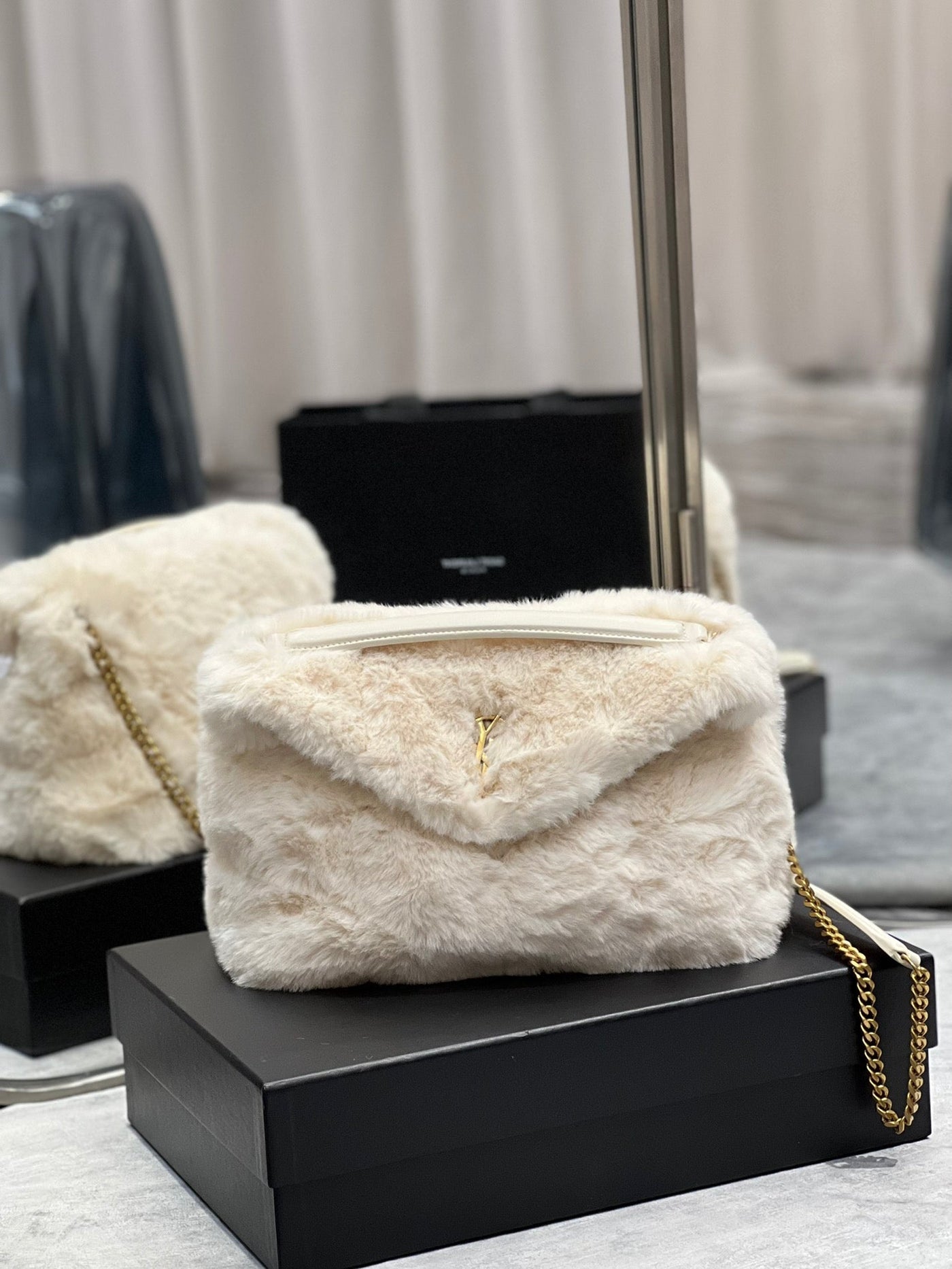 YSL Lou Lou Shearling Bag