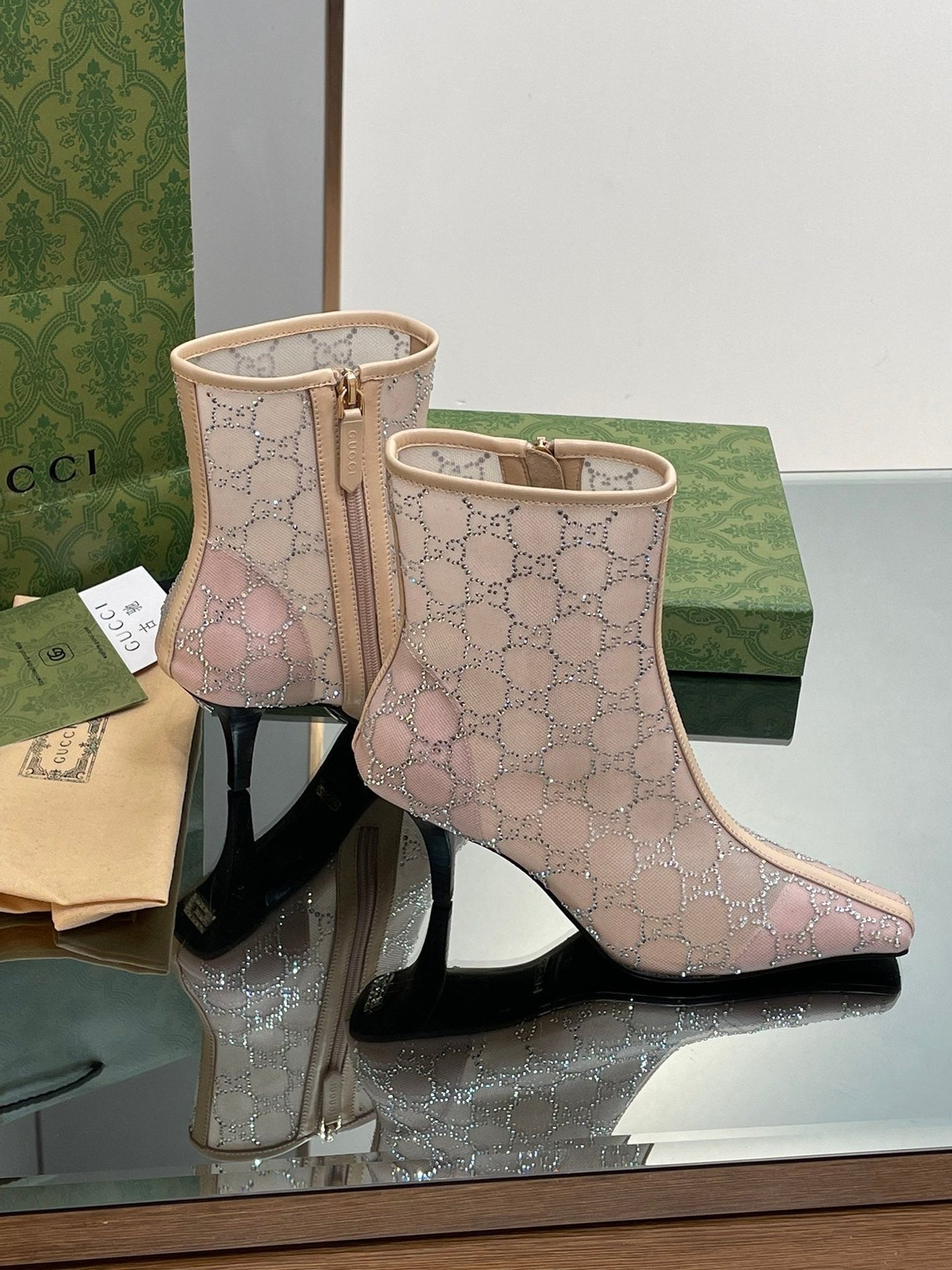 Gucci  GG Mid Heel Boots