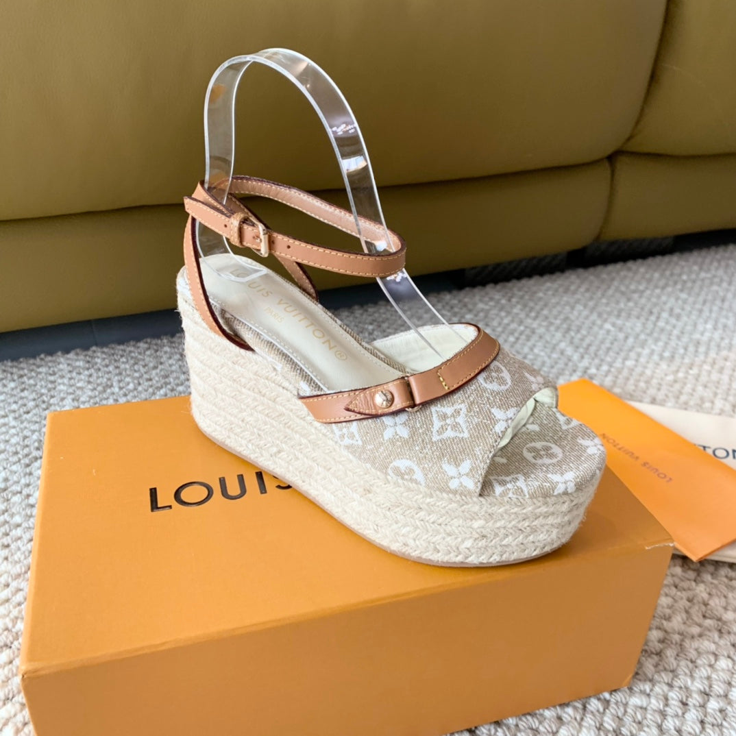 Louis Vuitton Helio's  Wedge Sandals