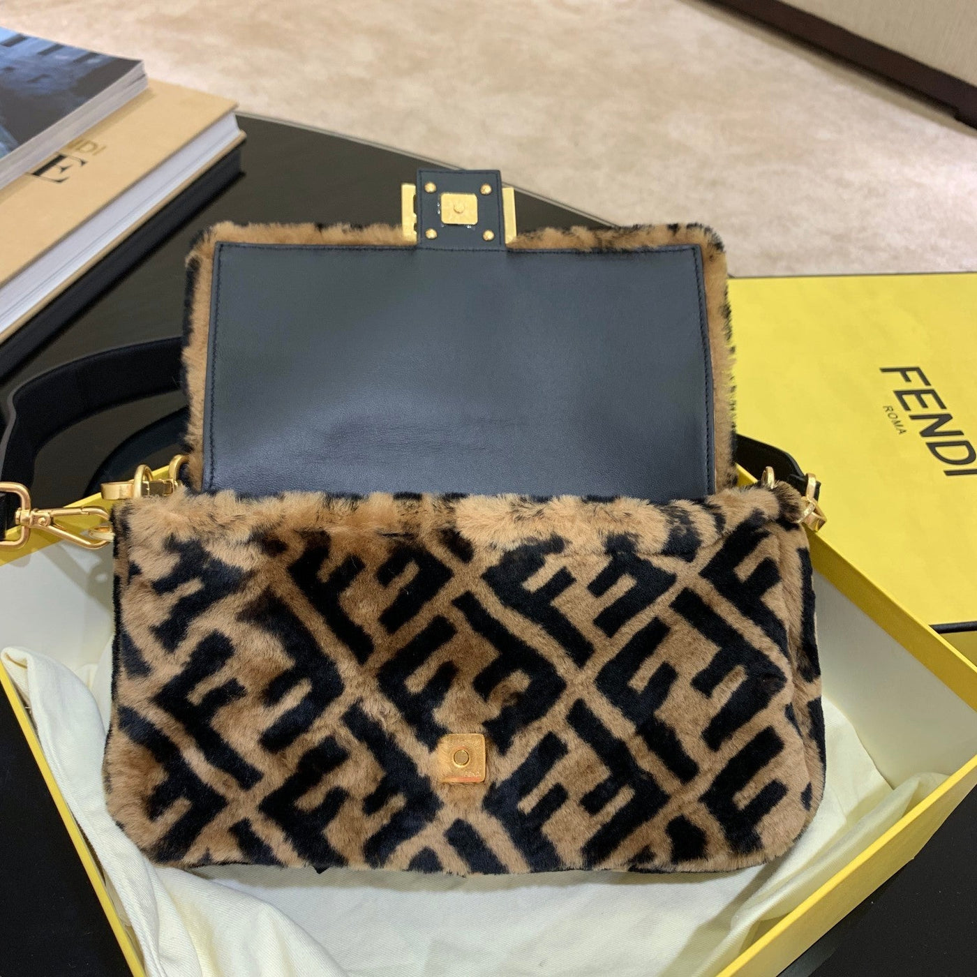 Fendi Fur Baguette Bag