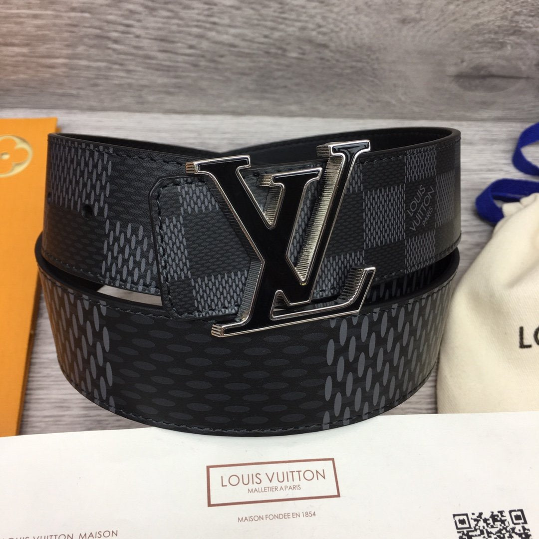 Men's Louis Vuitton Black Monogram Belt