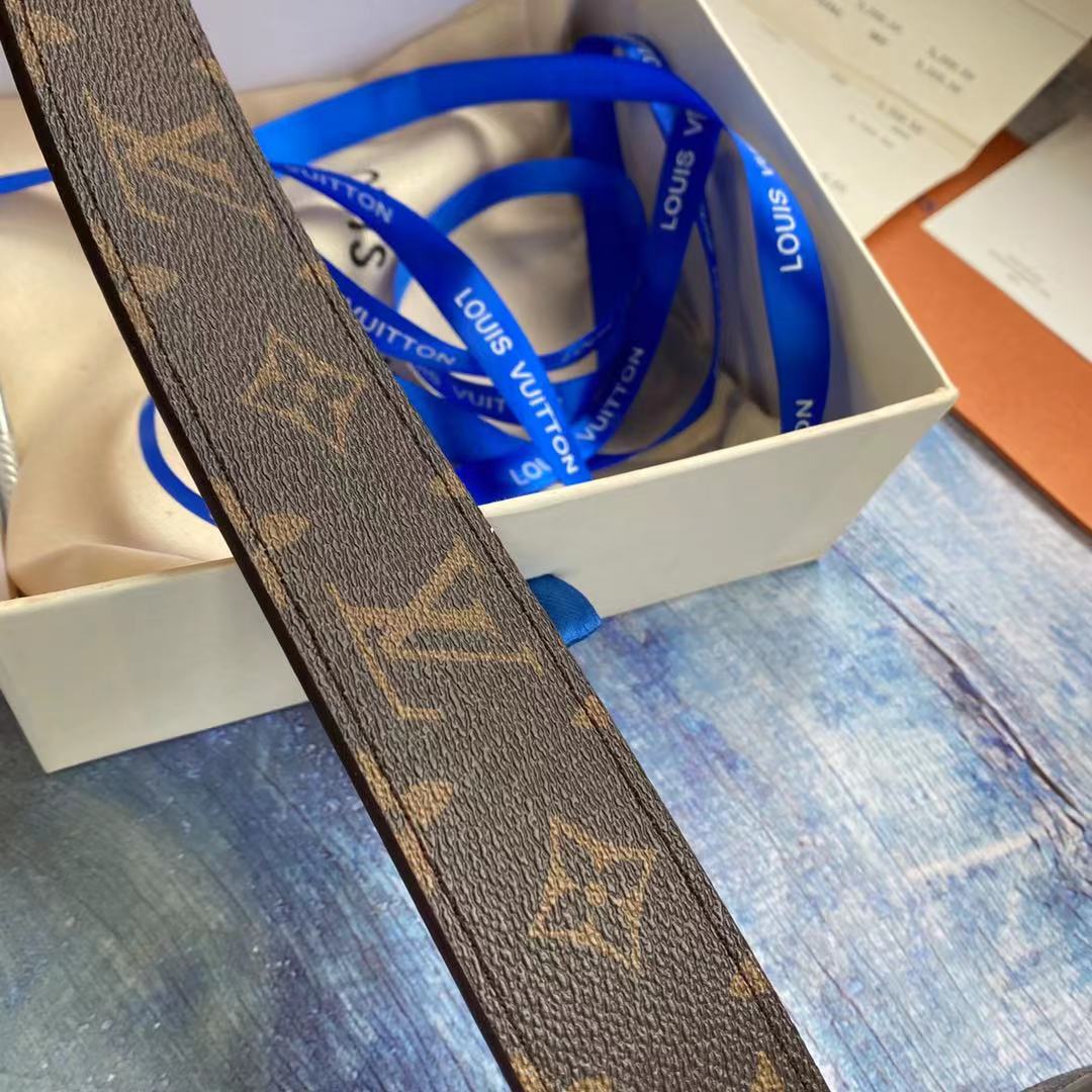 Men's Louis Vuitton Brown Monogram Belt