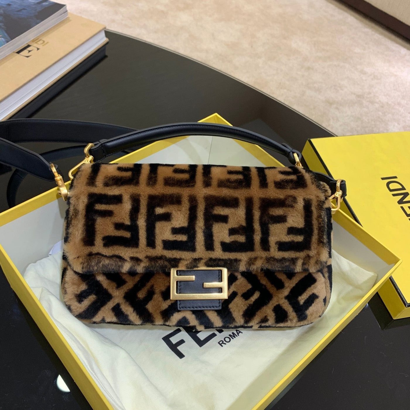 Fendi Fur Baguette Bag