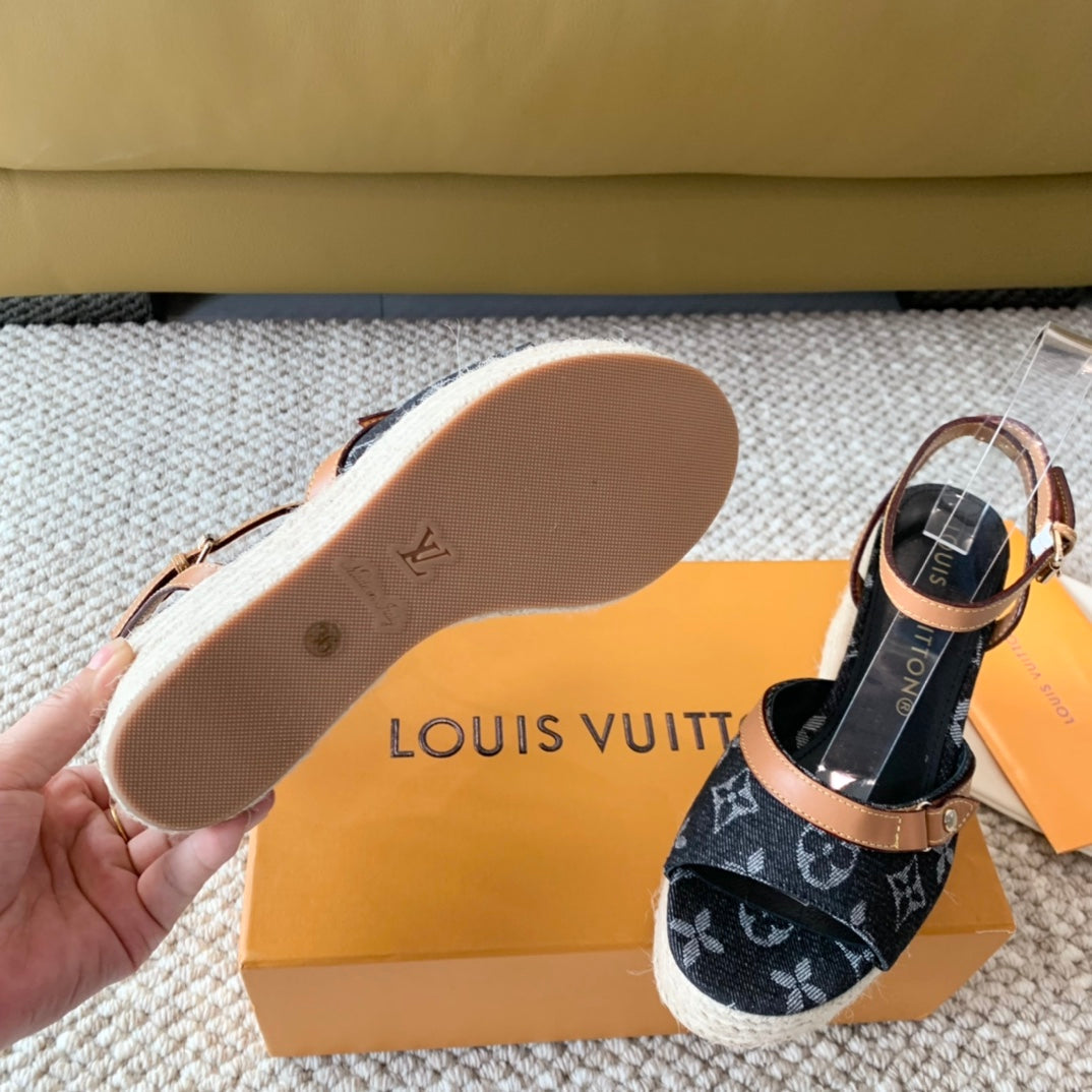 Louis Vuitton Helio's  Wedge Sandals