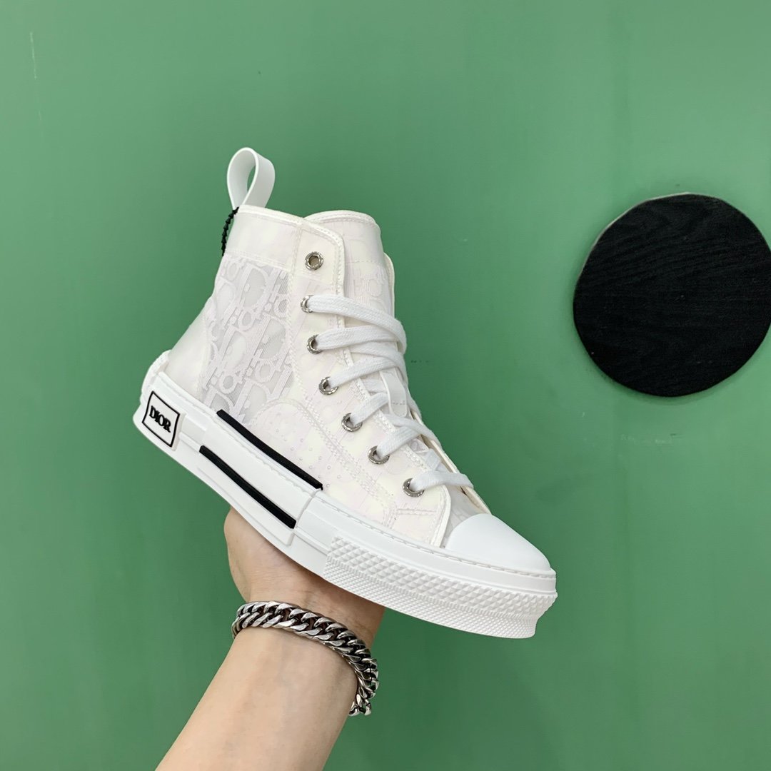 White B23 Dior High Top Shoes