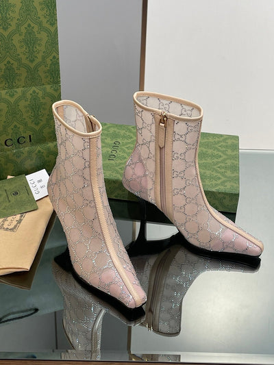 Gucci  GG Mid Heel Boots