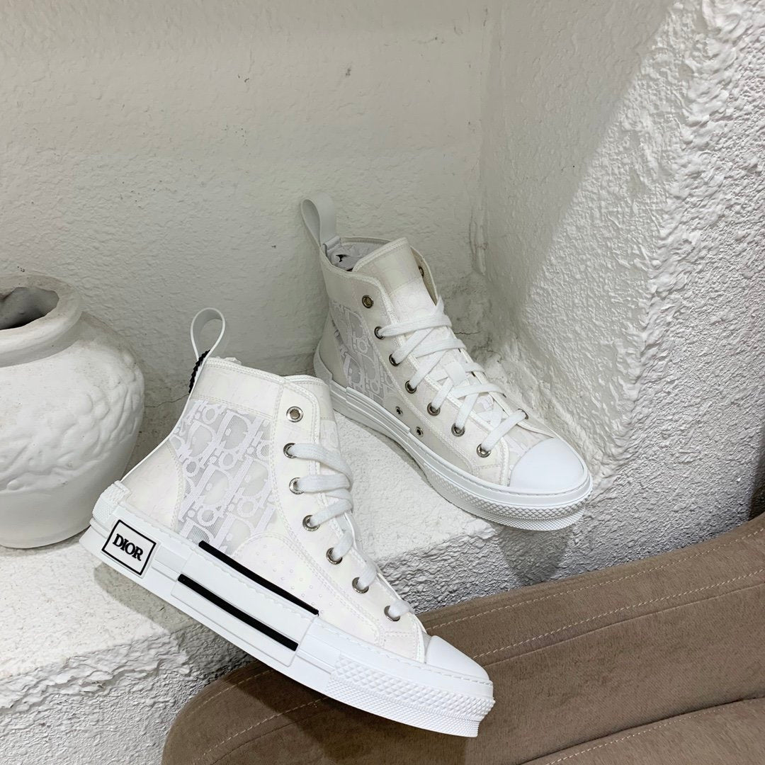 White B23 Dior High Top Shoes