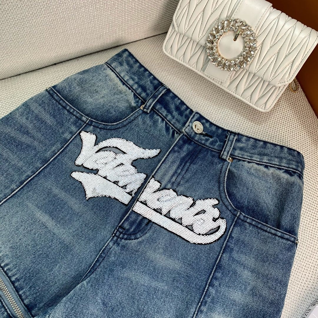 Vetements Cut Out Denim Bottoms