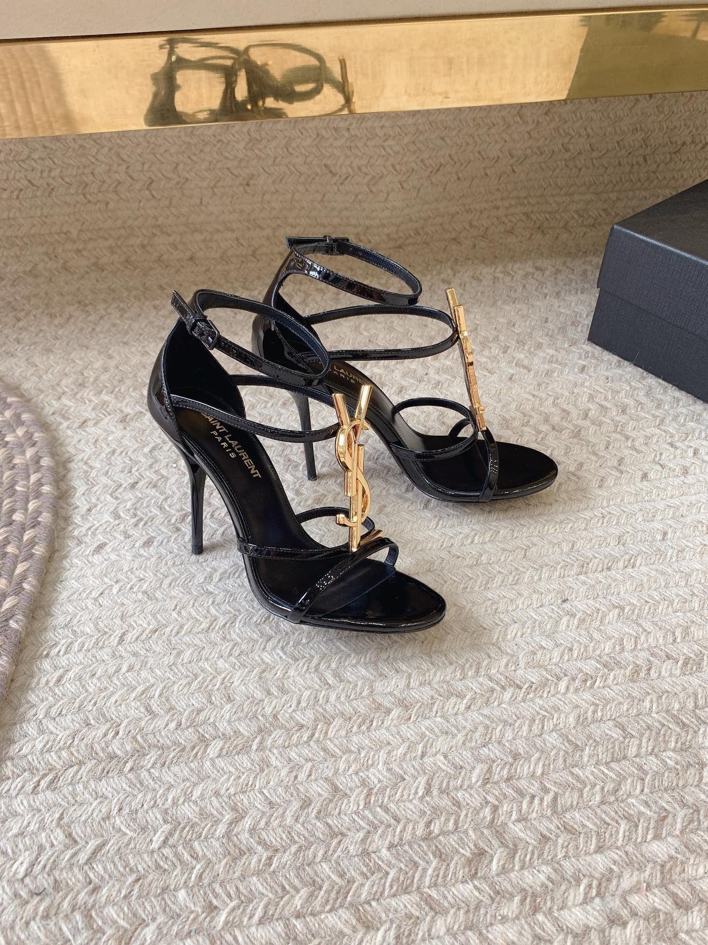 YSL High Heel Cassandra Sandals