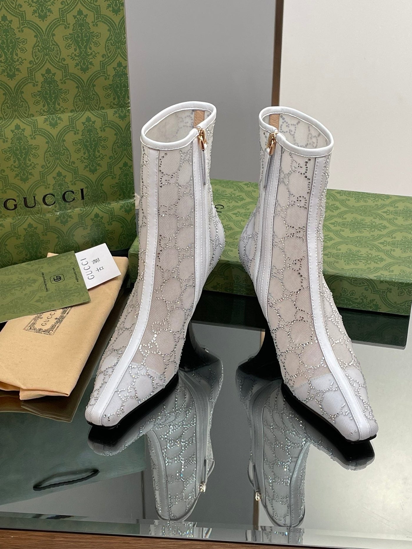 Gucci  GG Mid Heel Boots