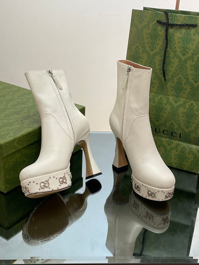 Gucci  Platform Boots With GG Studs